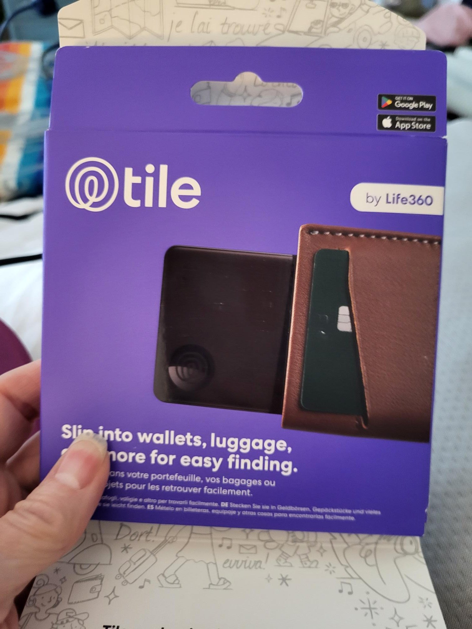 Tile Slim by Life360 luggage tracker box